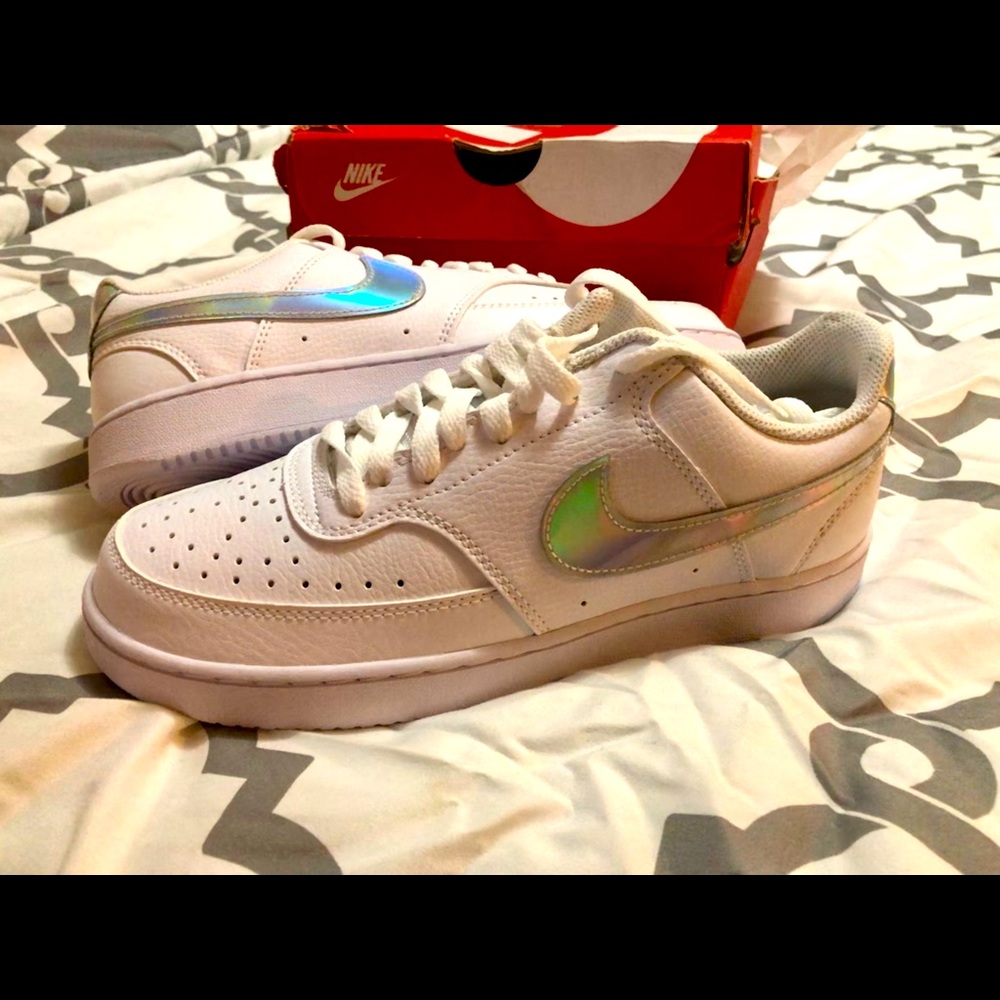 Nike NIB Court Vision Iridescent Sneaker 8.5